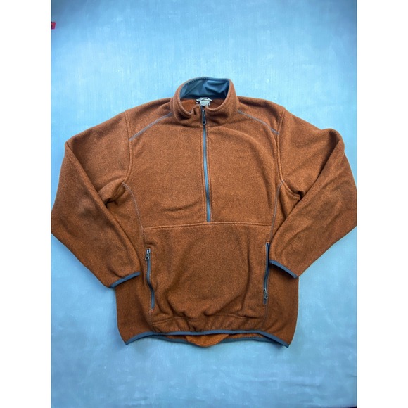 Duluth Trading Co Other - Duluth Trading Co Mens Medium Burnt Orange Quarter Zip Fleece Pullover Jacket